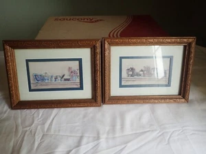 Vintage Homco Kay Lamb Shannon Print Lot of 2 Oil Lamp Duck Crock Flowers Shelf - Picture 1 of 8