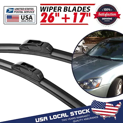 Par de limpiaparabrisas delantero 26"+17" para todas las estaciones para Nissan Máxima 00-08 Foto 1 de 4