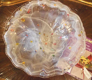WUNDERSCHÖNES HOLLYWOOD REGENCY MURANO GLAS MILLEFIORI RIESIG 18" WIRBEL TOSO? - Bild 1 von 10