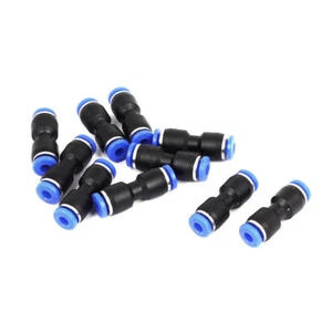 10Pcs 4mm Straight One Touch Quick Connect Jointer Pneumatic Union Fitting✦Kd - Picture 1 of 3