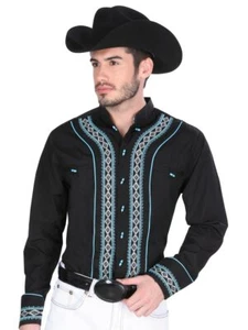 CAMISA CHARRA (OI19) EL SENOR DE LOS CIELOS 65%POLYESTE 35%BAUMWOLLE SCHWARZ ID 33866 - Bild 1 von 1
