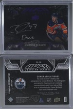 2018-19 SPx UD Black Obsidian Scripts Purple /35 Connor McDavid Davo #OS-CM Auto