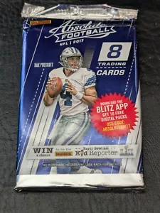 1 Pack 2017 Panini Absolute Football 8 Card Blaster Pack Mahomes Rookie 08/17 GC - Picture 1 of 3