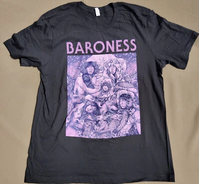 Camisa Baroness Gris Púrpura Cubierta Álbum 2016 Gira América del Norte Fecha Lona XL Foto 1 de 4