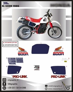 XL 600R 1986 xl r 600    ADESIVI ADHESIVES GRAFICHE STICKERS DECALS - Foto 1 di 1