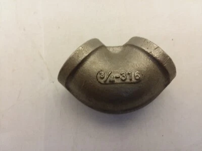 CAPP-150 316 STAINLESS STEEL PIPE 45° ELBOW FEMALE THREADS 3/4" NPT - Image 1 of 3