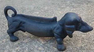 Vintage Cast Iron Dachshund Weiner Dog Boot Scraper Shoe Door Stop - Picture 1 of 9