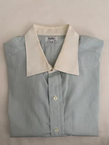 Sulka Blue/Green/ White Collared Shirt - Picture 1 of 17