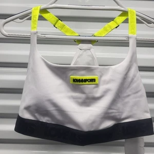 Love & Sports Women's Logo Strap Athletic Sports Bra, Large, White - Imagen 1 de 8
