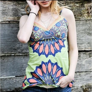Aryeh babydoll tank floral medallion multicolor large - Picture 1 of 3