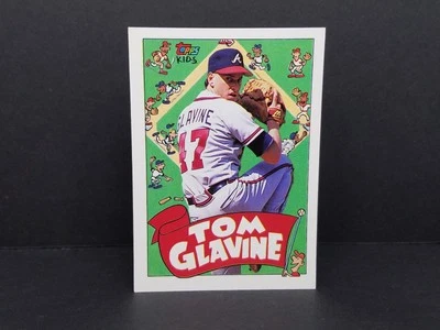 1992 Topps Kids Baseball #34 Tom Glavine, Atlanta Braves (HOF) - Base Card - Image 1 of 2