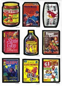 WHAT IF 2021: Wacky Packages pegatinas 7ª serie JUEGO COMPLETO HOJA SIN CORTAR rojo Ludlow - Imagen 1 de 2