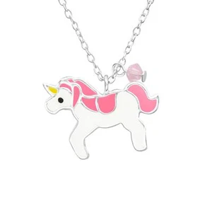 Unicornio Niños Collar Plata 925 para Joyería Regalo - Imagen 1 de 5