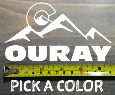 Ouray Sticker Decal 5.5" Colorado Ski Mountain 14er Backcountry Fishing