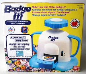 RARE BADGE IT ! MACHINE MAKE YOUR OWN METAL BADGES BANDAI 2002 NEW ! - Picture 1 of 7