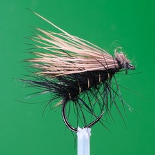 Elk Hair Caddis Black Barbless Trout River Stillwater Fishing Dry Flies  3 &6pcs