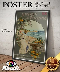 copia d'autore POSTER LOCANDINA vintage Riviera di Ponente Liguria mare sole - Bild 1 von 1