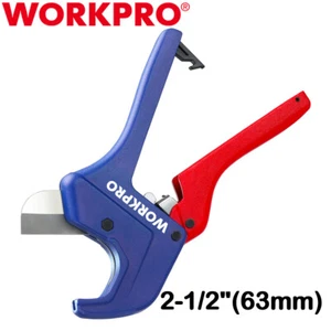 WORKPRO Ratchet PVC Pipe Cutter PEX PVC PPR Plastic Hoses Pipe Cutter Cut 2-1/2" - Picture 1 of 11