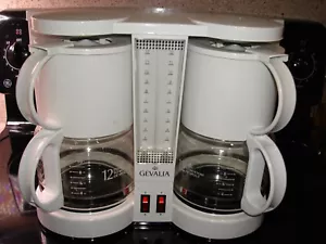 GEVALIA Dual Double Coffee Maker Model C-59A White MINT! - Picture 1 of 9