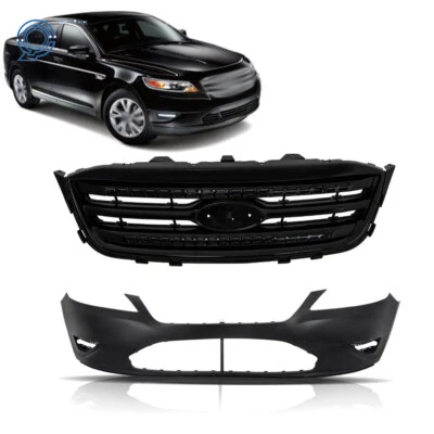 For 2010-2012 Ford Taurus Front Bumper Cover+Front Bumper Grille Black Foto 1 de 4
