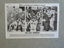 Johnny Bench, Carl Yastrzemski Farewell Poster...The Last Hurrah ! Red Sox