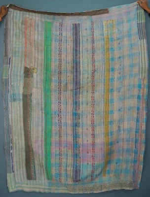 Marvellous Indian Vintage Kantha Quilts Handmade Bedding Blankets Birthday Gift - Image 1 of 3