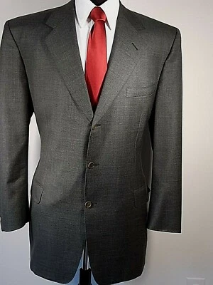 Canali gray green 100%  wool 3 button sport coat, 46L, excellent condition - Image 1 of 4