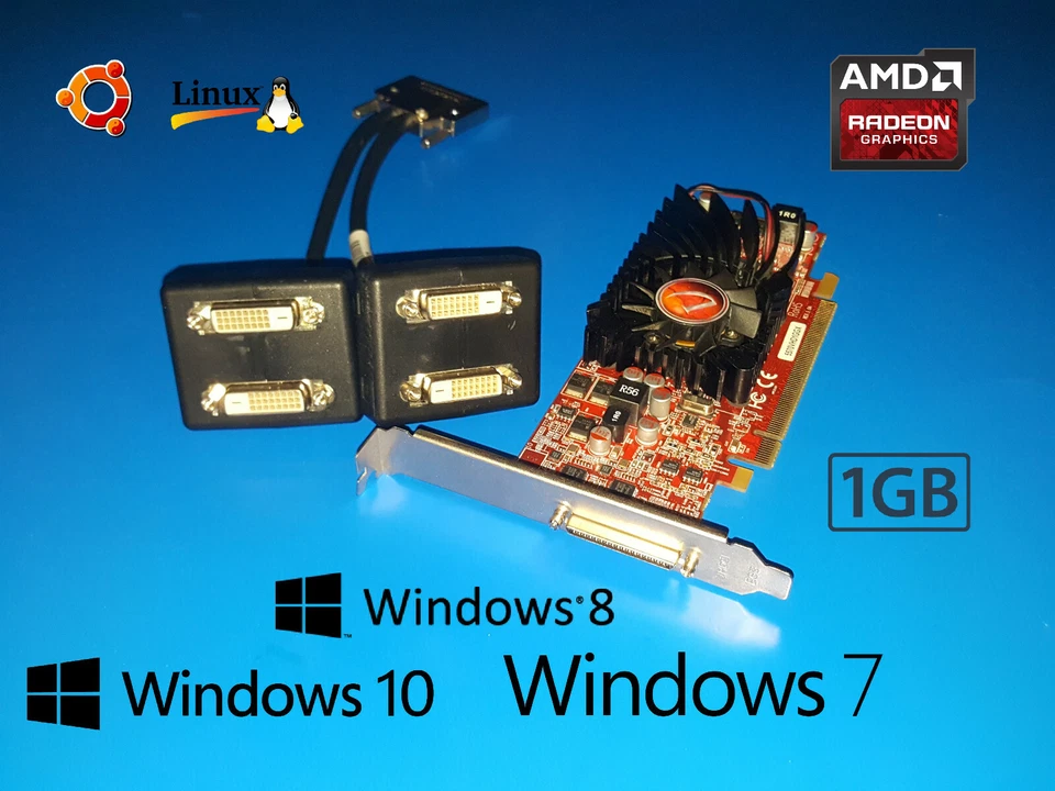 Studio XPS 435 MT 435T / 9000 7100 8000 8100 9100 1GB 4-Monitor DVI Video Card  - Image 1 of 3