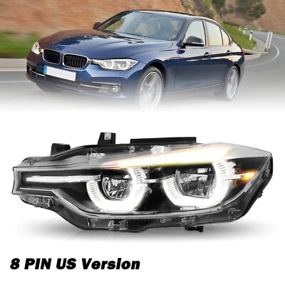 Faro LED sin AFS para BMW Serie 3 320i 340i 330i 2016-2019 borde plateado izquierdo Foto 1 de 4