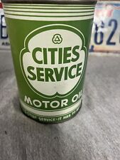 Vintage Cities Service Quart Oil Can 1940's Empty Oil Can One Quart Gas Station