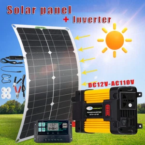 6000W Full Complete Solar Panel Kit & Power Inverter Generator Home RV Off-Grid - Picture 1 of 29