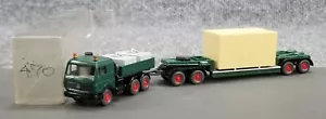 VTG WIKING HO 1:87 MERCEDES BENZ 10 WHEEL TRUCK & 16 WHEEL FLAT TRAILER W/LOAD - Picture 1 of 13