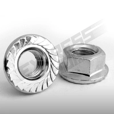 Flanschmutter DIN 6923 verzinkt M3-M12 Sechskantmutter Sperrverzahnung a - Bild 1 von 4