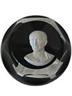 Glass Paperweight Franklin Mint Baccarat Cameo Figurine Julius Caesar Rome Gift