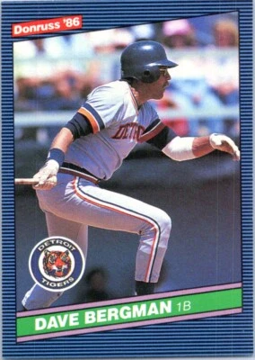 1986 DONRUSS DAVE BERGMAN DETROIT TIGERS #471 - Image 1 of 2