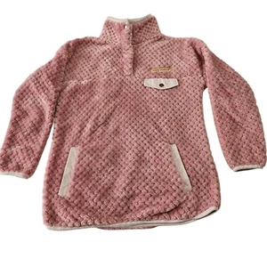 Girls Youth Simply Southern Fleece Pullover Pink Long Sleeve Sweater Medium M - Picture 1 of 12