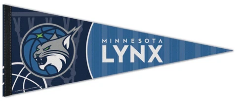 MINNESOTA LYNX WNBA Basketball Premium Felt 12x30 Collectors PENNANT Cover