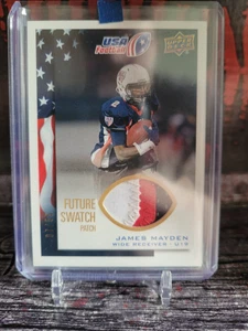 2014 UD USA Football James Mayden Future Swatch Patch Jersey #/75 GAME WORN SSP - Picture 1 of 4