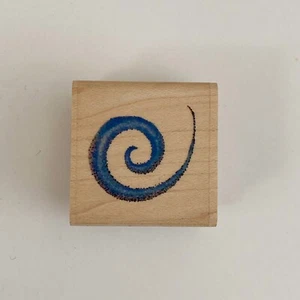 The Uptown Design Co Small Spiral Wood Rubber Stamp - Picture 1 of 3