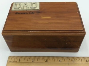 Miniature Souvenir Cedar Box “Dad” Galloping Goose Durango Colorado 01 - Picture 1 of 6