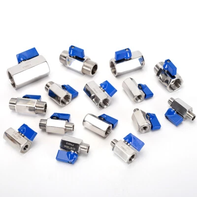 1Pcs Miniature Stainless Steel Ball Valve Internal And External Thread 1/8" - 1" - Image 1 of 4