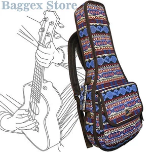 26 Zoll Tenor Böhmen Muster Stammes Stoff Ukulele Gig Bag Rucksack Softcase - Bild 1 von 30