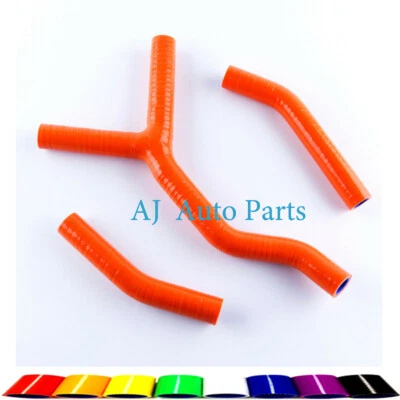 Naranja Para 2004-2007 KTM 200 250 300 EXC XC Silicona Radiador Refrigerante Y Manguera Nueva Foto 1 de 4