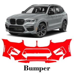 Front bumper PreCut PPF Paint Protection Film For BMW X3 M 2020-2021 - Picture 1 of 6