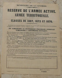 RESERVE DE L'ARMEE ACTIVE 1881 ! - Picture 1 of 1