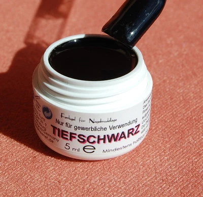 UV LED Gel  Farbgel  Tiefschwarz 5 ml - Bild 1 von 2
