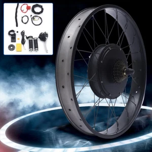 48V 1500W 26" Electric Bicycle Conversion Kit Fat Tire For E-Bike Snow Bike - Picture 1 of 18