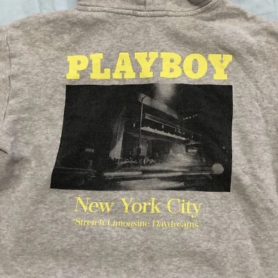 Playboy Hoodie S Bunny Logo Graphic Pullover Sweatshirt NY City Limousine - Image 1 of 4