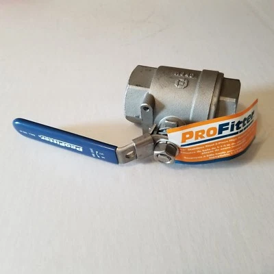 41-1/4" 2000 psi 316 Stainless Steel ProFitter® 2-Piece High Pressure Ball Valve - Image 1 of 2