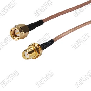 10x SMA Male to SMA Female Straight Crimp RG316 Pigtail Coaxial Cable 50cm 20" - Picture 1 of 3